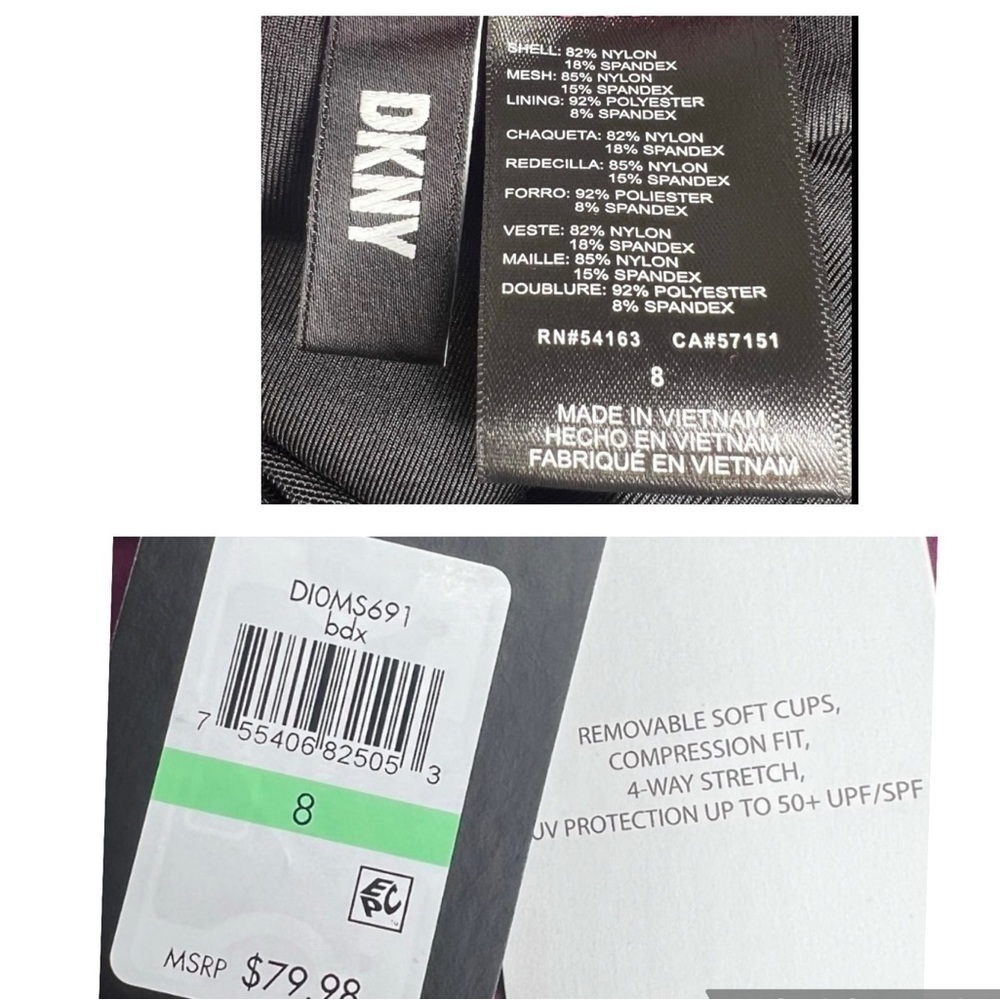 DKNY BORDEAUX WINE Ruffle Underwire Tummy Control One-Piece Swimsuit - Picture 11 of 15